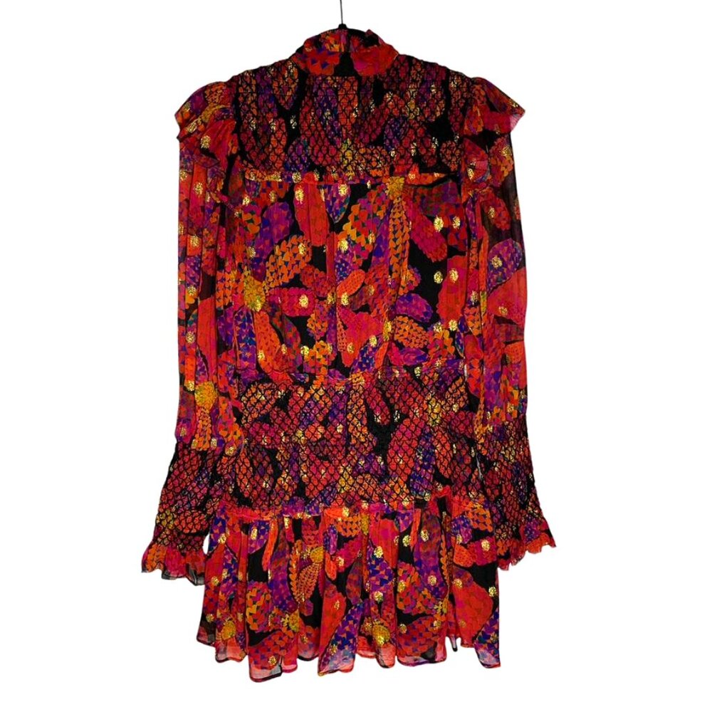 FARM RIO Daisy Smocked Ruffle Mini Dress - Picture 4 of 11